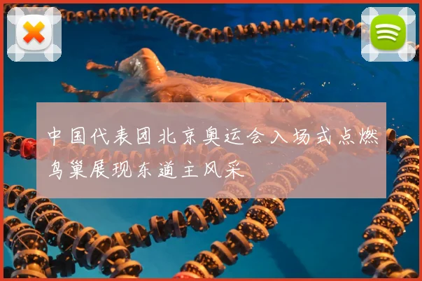 中国代表团北京奥运会入场式点燃鸟巢展现东道主风采